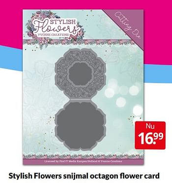 Aanbiedingen Stylish flowers snijmal octagon flower card - Huismerk - Boekenvoordeel - Geldig van 02/04/2022 tot 10/04/2022 bij Boekenvoordeel