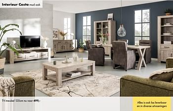 Aanbiedingen Interieur costa tv-meubel - Huismerk - Woon Square - Geldig van 04/04/2022 tot 09/04/2022 bij Woon Square