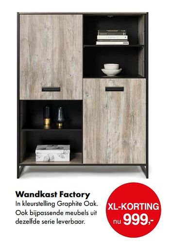 Aanbiedingen Wandkast factory - Huismerk - Woon Square - Geldig van 04/04/2022 tot 09/04/2022 bij Woon Square