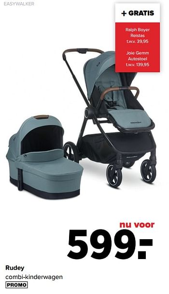 Aanbiedingen Easywalker rudey combi-kinderwagen - Easywalker - Geldig van 28/03/2022 tot 23/04/2022 bij Baby-Dump