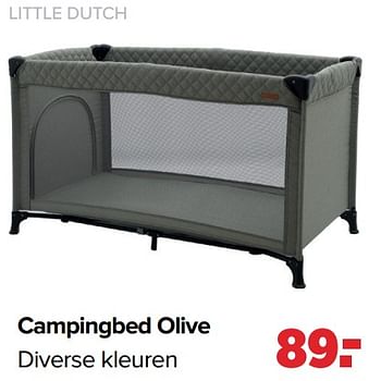 Aanbiedingen Little dutch campingbed olive - Little Dutch - Geldig van 28/03/2022 tot 23/04/2022 bij Baby-Dump
