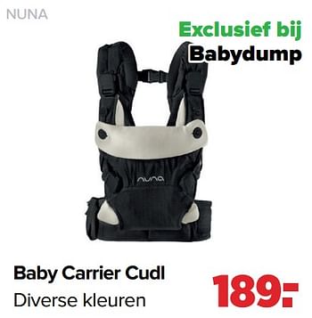 Aanbiedingen Nuna baby carrier cudl - Nuna - Geldig van 28/03/2022 tot 23/04/2022 bij Baby-Dump