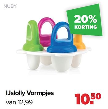 Aanbiedingen Nuby ijslolly vormpjes - Nuby - Geldig van 28/03/2022 tot 23/04/2022 bij Baby-Dump