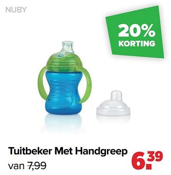 Aanbiedingen Nuby tuitbeker met handgreep - Nuby - Geldig van 28/03/2022 tot 23/04/2022 bij Baby-Dump