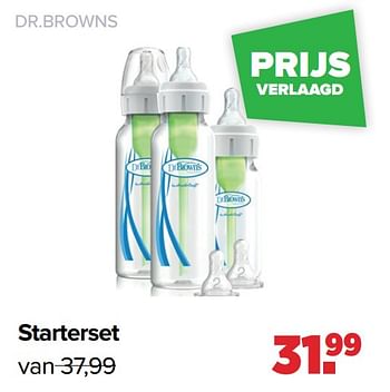 Aanbiedingen Dr.browns starterset - DrBrown's - Geldig van 28/03/2022 tot 23/04/2022 bij Baby-Dump