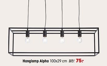Aanbiedingen Hanglamp alpha - Huismerk - Kwantum - Geldig van 11/04/2022 tot 24/04/2022 bij Kwantum