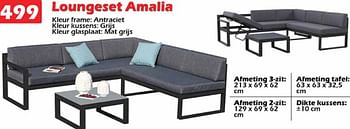 Aanbiedingen Loungeset amalia - Huismerk - Itek - Geldig van 31/03/2022 tot 24/04/2022 bij Itek