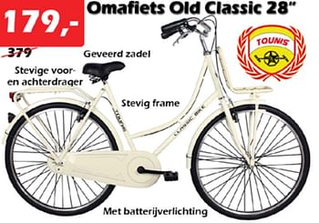 Aanbiedingen Omafiets old classic 28`` - Tounis - Geldig van 31/03/2022 tot 24/04/2022 bij Itek