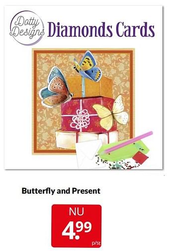 Aanbiedingen Butterfly and present - Huismerk - Boekenvoordeel - Geldig van 09/04/2022 tot 17/04/2022 bij Boekenvoordeel