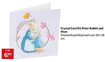 Aanbiedingen Crystal card kit peter rabbit and mum - Huismerk - Boekenvoordeel - Geldig van 09/04/2022 tot 17/04/2022 bij Boekenvoordeel