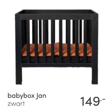 Aanbiedingen Babybox jan zwart - Huismerk - Baby &amp; Tiener Megastore - Geldig van 10/04/2022 tot 16/04/2022 bij Baby & Tiener Megastore