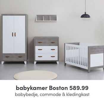 Aanbiedingen Babykamer boston - Huismerk - Baby &amp; Tiener Megastore - Geldig van 10/04/2022 tot 16/04/2022 bij Baby & Tiener Megastore