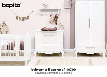 Aanbiedingen Babykamer elena - Bopita - Geldig van 10/04/2022 tot 16/04/2022 bij Baby & Tiener Megastore