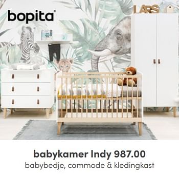 Aanbiedingen Babykamer indy - Bopita - Geldig van 10/04/2022 tot 16/04/2022 bij Baby & Tiener Megastore
