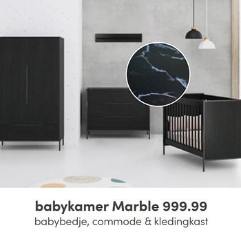 Aanbiedingen Babykamer marble - Huismerk - Baby &amp; Tiener Megastore - Geldig van 10/04/2022 tot 16/04/2022 bij Baby & Tiener Megastore