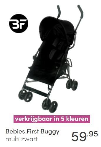 Aanbiedingen Bebies first buggy multi zwart - bebiesfirst - Geldig van 10/04/2022 tot 16/04/2022 bij Baby & Tiener Megastore