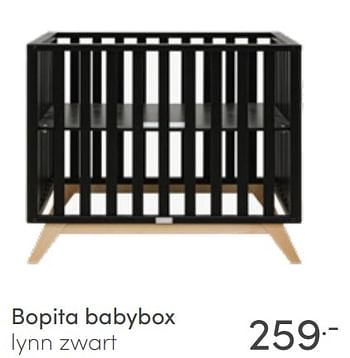 Aanbiedingen Bopita babybox lynn zwart - Bopita - Geldig van 10/04/2022 tot 16/04/2022 bij Baby & Tiener Megastore