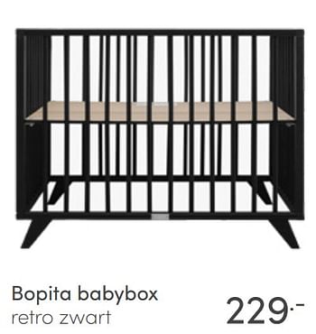 Aanbiedingen Bopita babybox retro zwart - Bopita - Geldig van 10/04/2022 tot 16/04/2022 bij Baby & Tiener Megastore