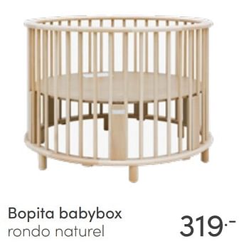 Aanbiedingen Bopita babybox rondo naturel - Bopita - Geldig van 10/04/2022 tot 16/04/2022 bij Baby & Tiener Megastore