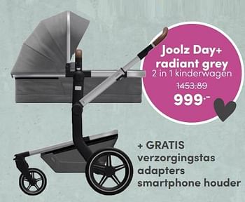 Aanbiedingen Joolz day+ radiant grey 2 in 1 kinderwagen - Joolz - Geldig van 10/04/2022 tot 16/04/2022 bij Baby & Tiener Megastore