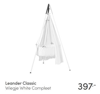 Aanbiedingen Leander classic wiegje white compleet - Leander - Geldig van 10/04/2022 tot 16/04/2022 bij Baby & Tiener Megastore