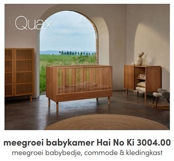 Aanbiedingen Meegroei babykamer hai no ki - Quax - Geldig van 10/04/2022 tot 16/04/2022 bij Baby & Tiener Megastore