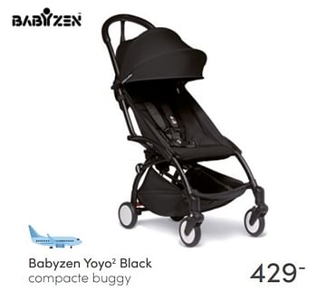 Aanbiedingen Babyzen yoyo2 black compacte buggy - Babyzen - Geldig van 10/04/2022 tot 16/04/2022 bij Baby & Tiener Megastore