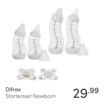 Aanbiedingen Difrax startersset newborn - Difrax - Geldig van 10/04/2022 tot 16/04/2022 bij Baby & Tiener Megastore