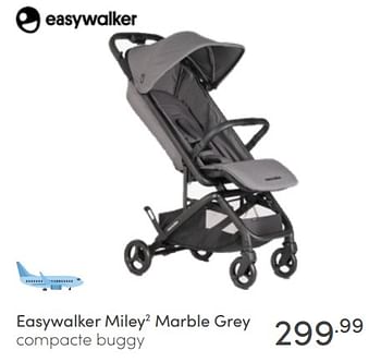 Aanbiedingen Easywalker miley2 marble grey compacte buggy - Easywalker - Geldig van 10/04/2022 tot 16/04/2022 bij Baby & Tiener Megastore