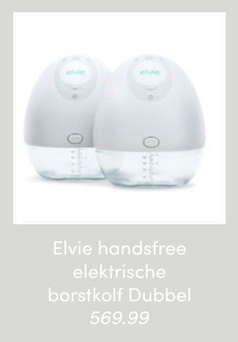 Aanbiedingen Elvie handsfree elektrische borstkolf dubbel - Elvie - Geldig van 10/04/2022 tot 16/04/2022 bij Baby & Tiener Megastore