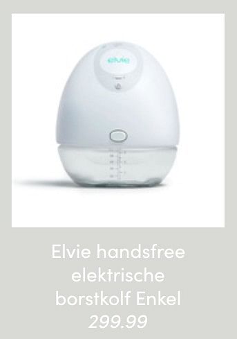 Aanbiedingen Elvie handsfree elektrische borstkolf enkel - Elvie - Geldig van 10/04/2022 tot 16/04/2022 bij Baby & Tiener Megastore