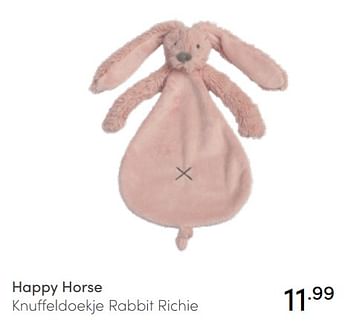 Aanbiedingen Happy horse knuffeldoekje rabbit richie - Happy Horse - Geldig van 10/04/2022 tot 16/04/2022 bij Baby & Tiener Megastore