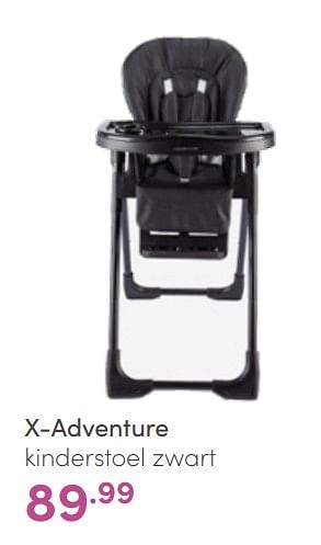 Aanbiedingen X-adventure kinderstoel zwart - Xadventure - Geldig van 10/04/2022 tot 16/04/2022 bij Baby & Tiener Megastore