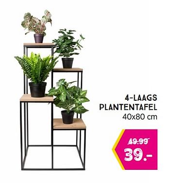 Aanbiedingen 4-laags plantentafel - Huismerk - Xenos - Geldig van 11/04/2022 tot 24/04/2022 bij Xenos