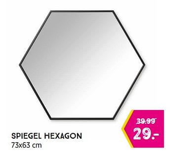 Aanbiedingen Spiegel hexagon - Huismerk - Xenos - Geldig van 11/04/2022 tot 24/04/2022 bij Xenos