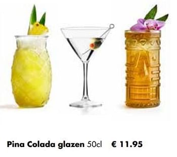 Aanbiedingen Pina colada glazen - Huismerk - Multi Bazar - Geldig van 25/04/2022 tot 21/05/2022 bij Multi Bazar