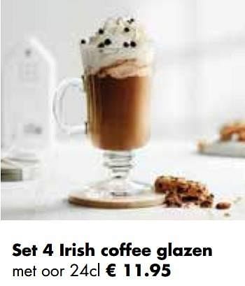 Aanbiedingen Set 4 irish coffee glazen - Royal Leerdam - Geldig van 25/04/2022 tot 21/05/2022 bij Multi Bazar