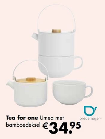 Aanbiedingen Tea for one umea met bamboedeksel - Bredemeijer - Geldig van 25/04/2022 tot 21/05/2022 bij Multi Bazar