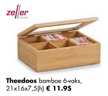Aanbiedingen Theedoos - Zeller Present - Geldig van 25/04/2022 tot 21/05/2022 bij Multi Bazar
