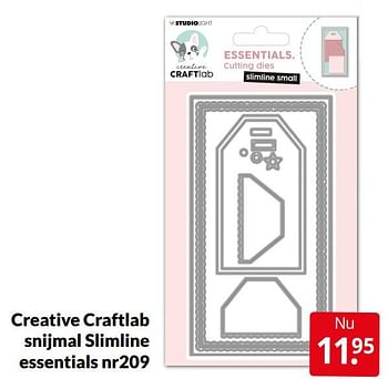 Aanbiedingen Creative craftlab snijmal slimline essentials nr209 - Studio Light - Geldig van 16/04/2022 tot 24/04/2022 bij Boekenvoordeel