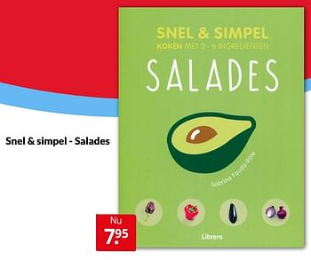 Aanbiedingen Snel + simpel - salades - Huismerk - Boekenvoordeel - Geldig van 16/04/2022 tot 24/04/2022 bij Boekenvoordeel