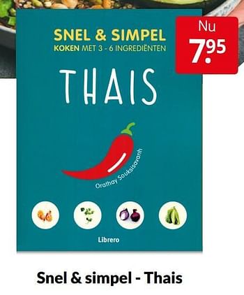 Aanbiedingen Snel + simpel - thais - Huismerk - Boekenvoordeel - Geldig van 16/04/2022 tot 24/04/2022 bij Boekenvoordeel