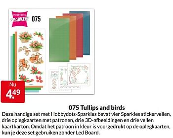 Aanbiedingen 075 tullips and birds - Huismerk - Boekenvoordeel - Geldig van 16/04/2022 tot 24/04/2022 bij Boekenvoordeel