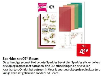 Aanbiedingen Sparkles set 074 roses - Huismerk - Boekenvoordeel - Geldig van 16/04/2022 tot 24/04/2022 bij Boekenvoordeel