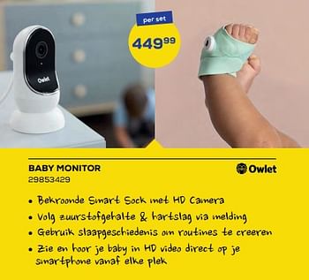 Aanbiedingen Owlet baby monitor - Owlet - Geldig van 15/04/2022 tot 20/05/2022 bij Supra Bazar
