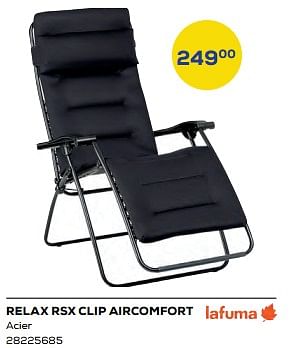 Aanbiedingen Relax rsx clip aircomfort - Lafuma - Geldig van 15/04/2022 tot 20/05/2022 bij Supra Bazar