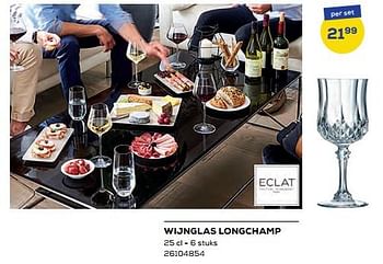 Aanbiedingen Wijnglas longchamp - Eclat - Geldig van 15/04/2022 tot 20/05/2022 bij Supra Bazar