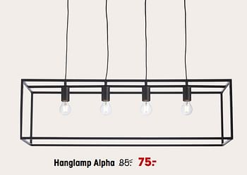 Aanbiedingen Hanglamp alpha - Huismerk - Kwantum - Geldig van 25/04/2022 tot 01/05/2022 bij Kwantum