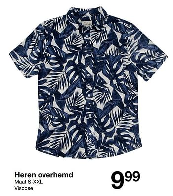 Aanbiedingen Heren overhemd - Huismerk - Zeeman  - Geldig van 16/04/2022 tot 22/04/2022 bij Zeeman