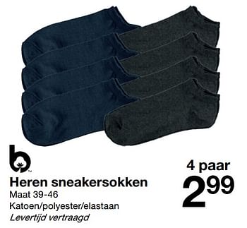 Aanbiedingen Heren sneakersokken - Huismerk - Zeeman  - Geldig van 16/04/2022 tot 22/04/2022 bij Zeeman